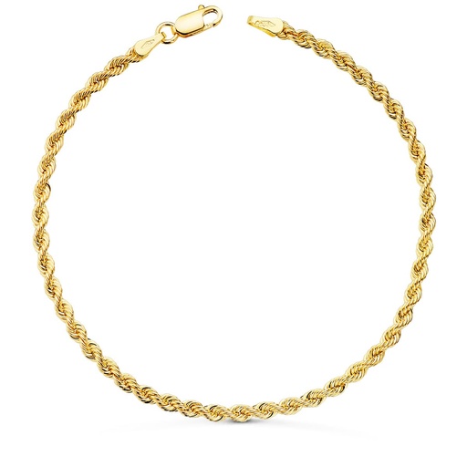 [P20004419] 18K PULSERA ORO AMARILLO CORDON SALOMONICO. ANCHO 3 MM LARGO 19 CM