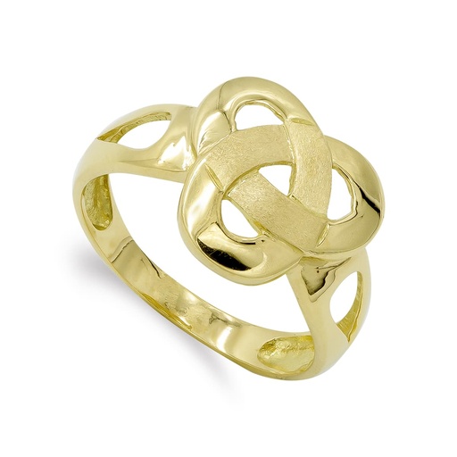 [P20026-2] 18K SORTIJA ORO AMARILLO HOJAS ENTRELAZADAS.