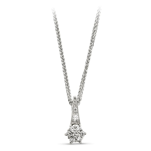 [P20058-3] 18K COLGANTE ORO BLANCO 9 CIRCONITAS