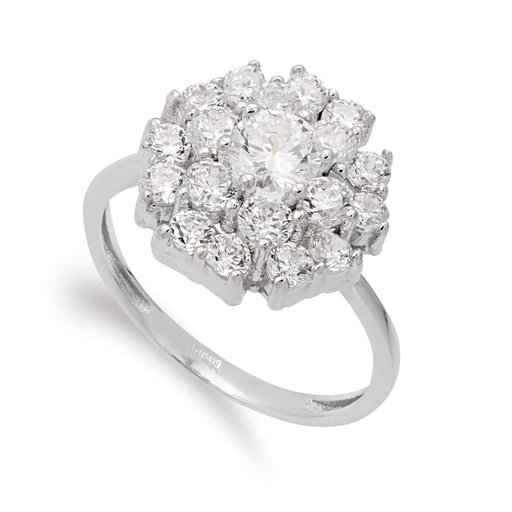 [P20104-2] 18K SORTIJA ORO BLANCO CIRCONITAS