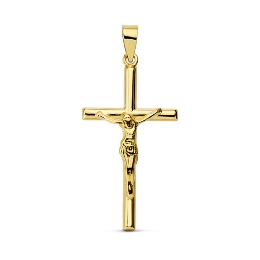 [P2012] 18K CRUZ CRISTO PALO REDONDO. 27X14 MM