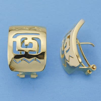 [P20123-1] 18K PENDIENTES CALADOS 20X15 MM