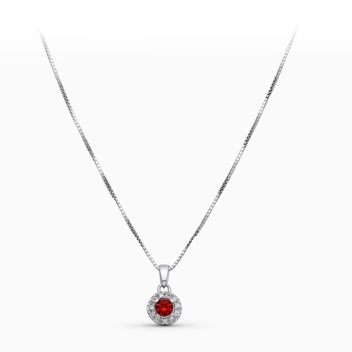 [P20172-3] 18K GARGANTILLA ORO BLANCO Y CIRCONITAS CON CADENA VENECIANA