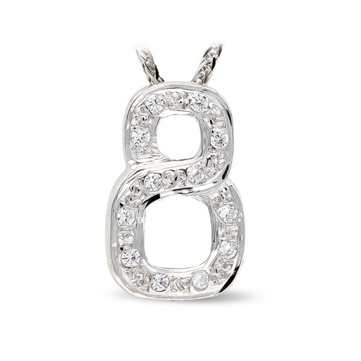 [P20210-3] 18K GARGANTILLA ORO BLANCO Y CIRCONITAS