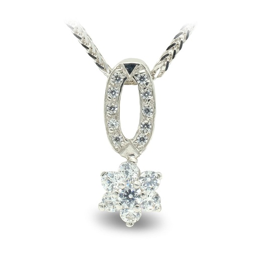 [P20227-3] 18K GARGANTILLA ORO BLANCO CIRCONITAS