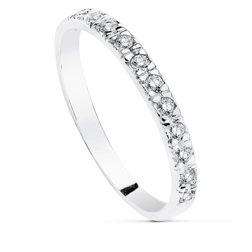 [P20238-2] 18K SORTIJA ORO BLANCO CIRCONITAS 2 MM