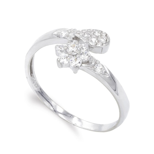 [P20242-2] 18K SORTIJA ORO BLANCO CIRCONITAS