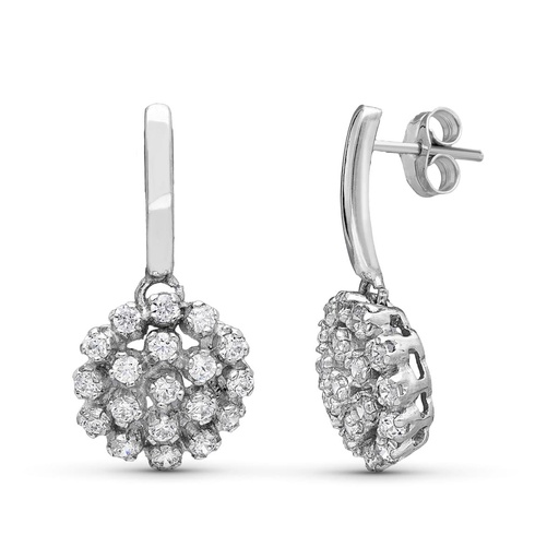 [P20341-1] 18K PENDIENTES ORO BLANCO U ORO AMARILLO 25X13 MM