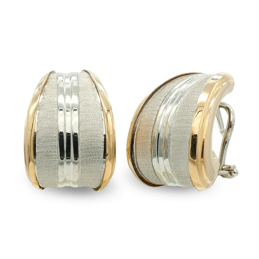 [P20367-1] 18K PENDIENTES ORO BICOLOR ORO ROSA Y ORO BLANCO