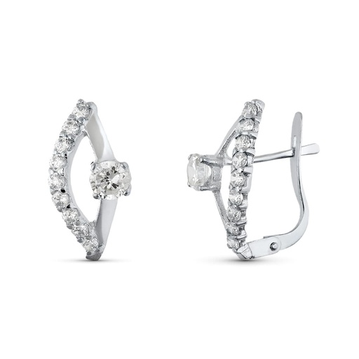 [P20404-1] 18K PENDIENTES ORO BLANCO