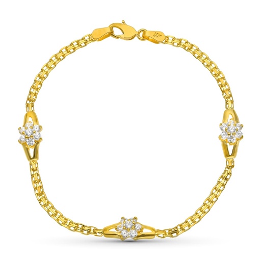 [P20440-4] 18K PULSERA ORO AMARILLO COMUNION CIRCONITAS