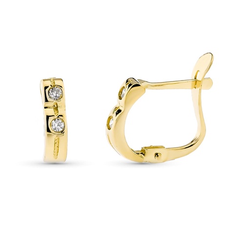 [P20499-1] 18K PENDIENTES ORO AMARILLO COMUNION 9X3 MM