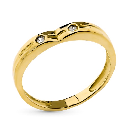 [P20499-2] 18K SORTIJA ORO AMARILLO CIRCONITAS BEBE