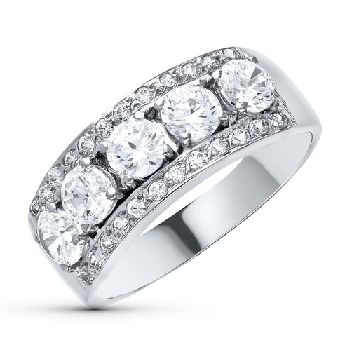 [P20528-2] 18K SORTIJA ORO BLANCO CIRCONITAS