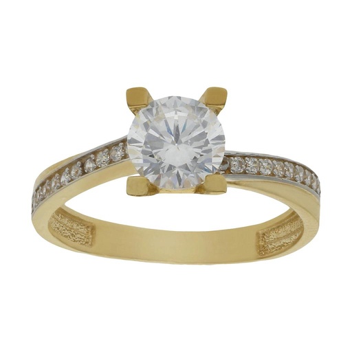 [S746] SORTIJA ORO 18KL CIRCONITAS