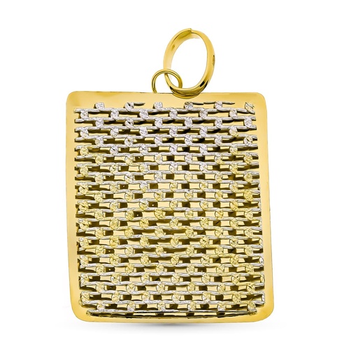 [P21000063] 18K COLGANTE ORO BICOLOR 36X27 MM