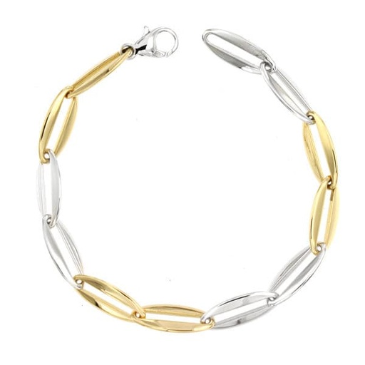 [P21000192] 18K PULSERA BICOLOR 20 CM