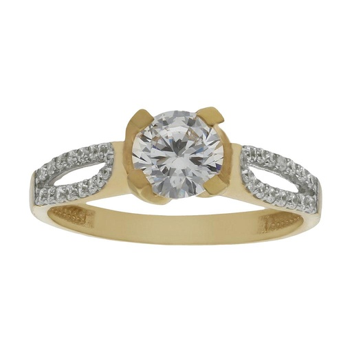 [S744] SORTIJA ORO 18KL CIRCONITAS