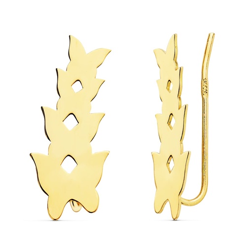 [P21123] 18K PENDIENTES TREPADORES 20X9 MM MARIPOSAS