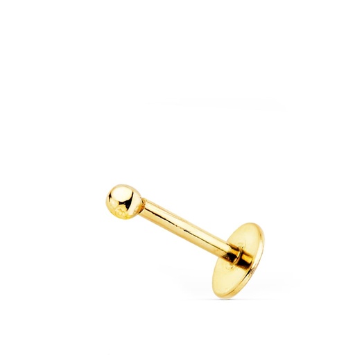 [P21221] 18K PIERCING OREJA ORO AMARILLO BOLA LISA 2X2 MM