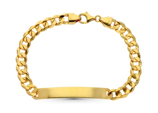[P22000008] 18K ESCLAVA ORO AMARILLO MACIZA 22 CM 8 MM