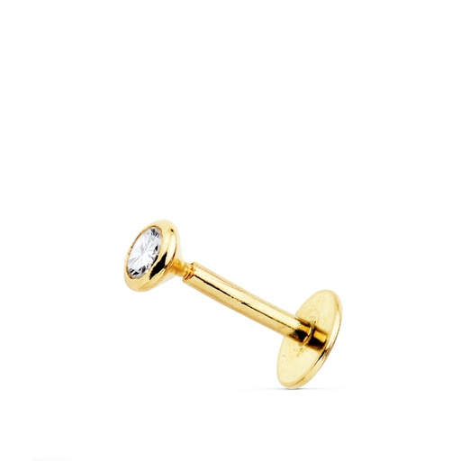 [P22059] 18K PIERCING LABIO ORO AMARILLO CIRCONITA BOCEL 3 MM