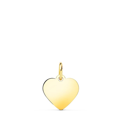 [P22133] 18K CHAPA CORAZON LISO EN BRILLO 12X12 MM