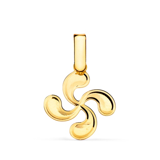[P22216] 18K COLGANTE ORO AMARILLO LAUBURU EN BRILLO 17 X 15 MM