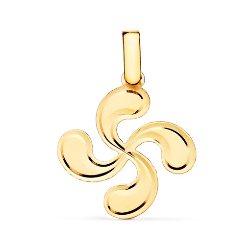 [P22217] 18K COLGANTE ORO AMARILLO LAUBURU DIAMANTADO 23X20 MM