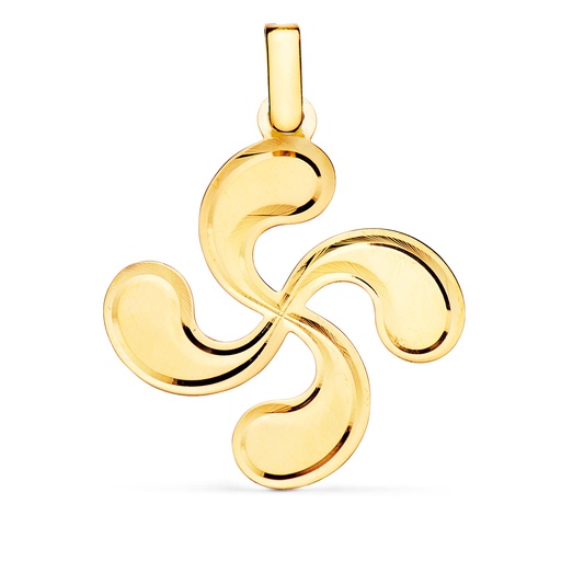[P22230] 18K COLGANTE ORO AMARILLO LAUBURU DIAMANTADO 28X25 MM