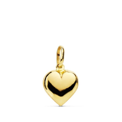 [P2225] 18K COLGANTE CORAZON LISO 10X8 MM