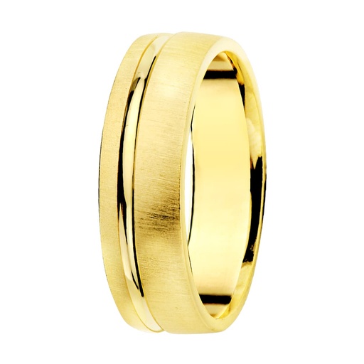[P23000087] 18K ALIANZA ORO AMARILLO MATE Y BRILLO 5.5 MM