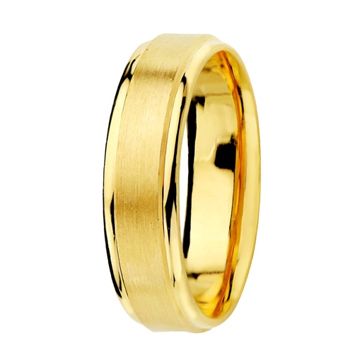 [P23000088] 18K ALIANZA ORO AMARILLO MATE Y BRILLO 5 MM