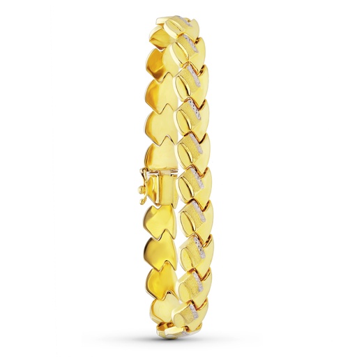 [P23000118] 18K PULSERA ORO AMARILLO ESTAMPACION 20 CM
