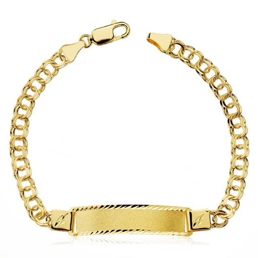 [P23000218] 18K ESCLAVA ORO AMARILLO HUNGARA HUECA 21.5 CM