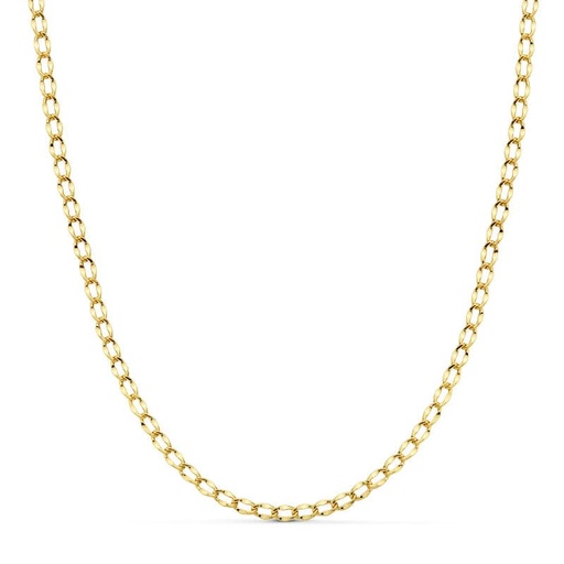 [P23002660] 18K CADENA BILBAO HUECA 3 MM LARGO 60 CM