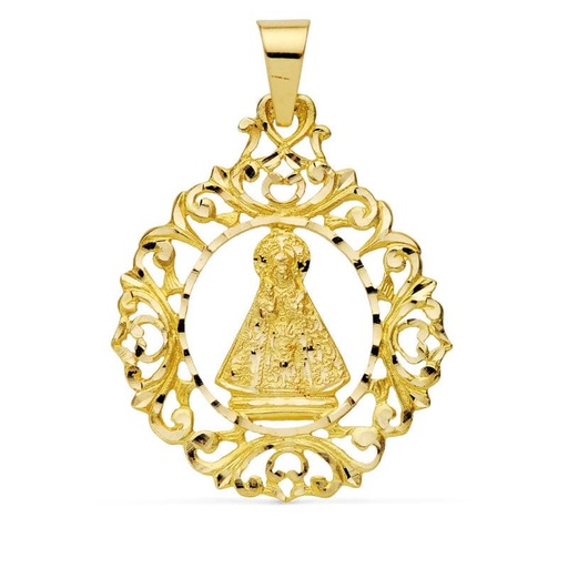 [P24000041] 18K MEDALLA VIRGEN DE LA CABEZA 43X36 MM