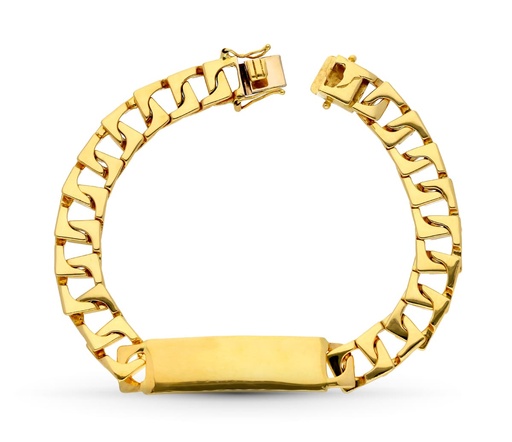 [P24000080] 18K ESCLAVA ORO AMARILLO MACIZA 22 CM 9 MM