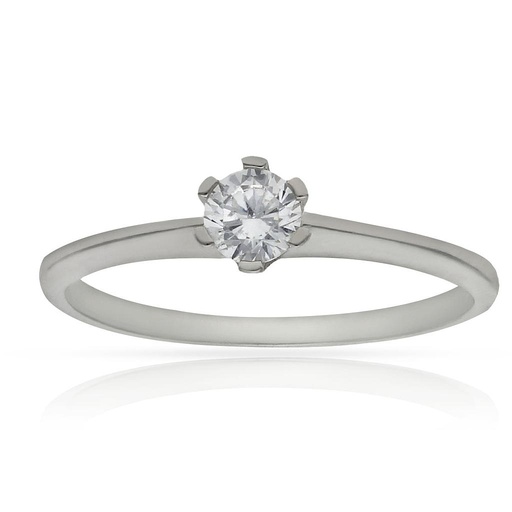 [S1382] SORTIJA ORO BLANCO 18KL CIRCONITAS