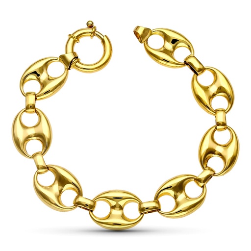 [P24000447] 18K PULSERA ORO AMARILLO CALABROTE. 15 MM 20.5 CM