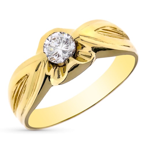 [P24000474] 18K SOLITARIO ORO AMARILLO CABALLERO