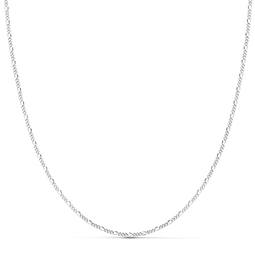 [P24004040] 18K CADENA MACIZA ORO BLANCO CARTIER 3X1. 1 MM 40 CM