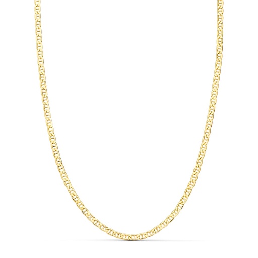[P24004545] 18K CADENA ORO AMARILLO ANCLA PLANA HUECA LARGO 45 CM ANCHO 2 MM