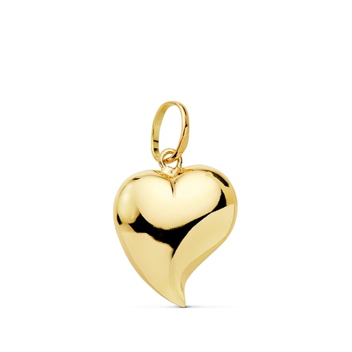 [P2416] 18K COLGANTE ORO AMARILLO CORAZON LISO 15X14 MM