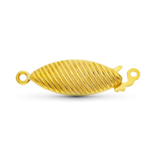[P2450] 18K FORNITURA BROCHE DE COLLAR ORO AMARILLO GALLONEADO. 17X7 MM