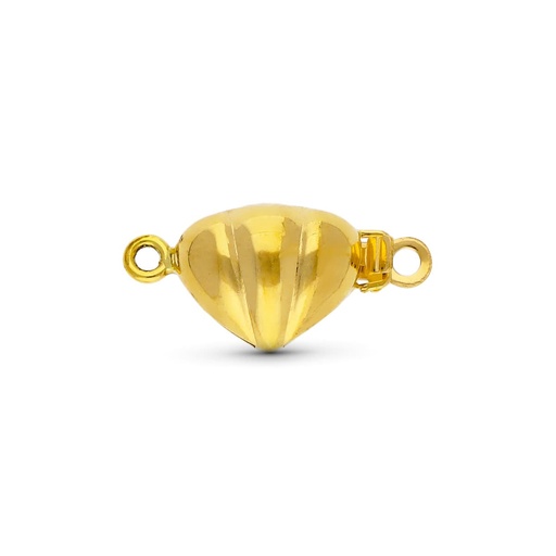 [P2481] 18K FORNITURA BROCHE DE COLLAR ORO AMARILLO CORAZON 10X8 MM