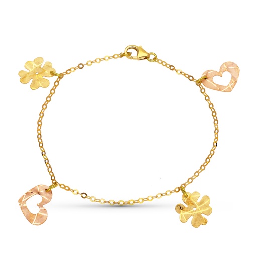 [P25000022] 18K PULSERA ORO BICOLOR FETICHES