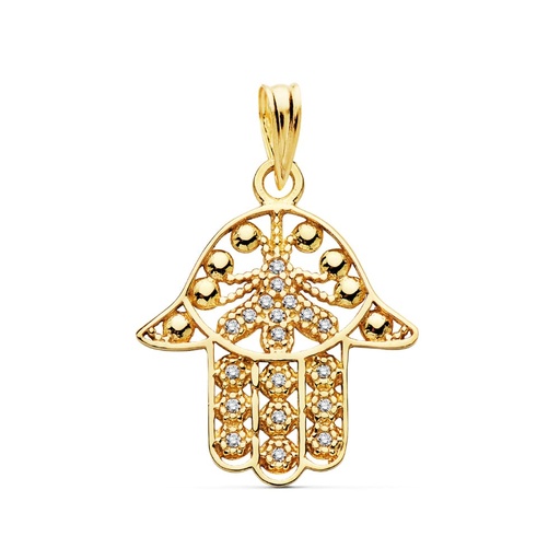 [P25000106] 18K COLGANTE MANO FATIMA 19X18 MM
