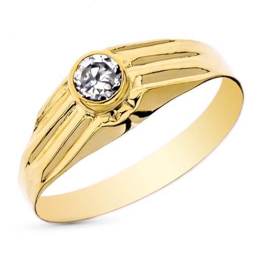 [P2502] 18K SOLITARIO ORO AMARILLO BEBE.