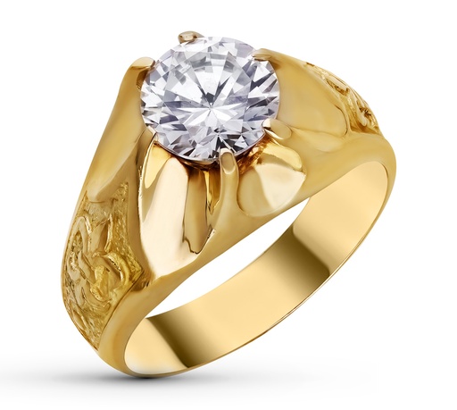 [P26000065] 18K SOLITARIO ORO AMARILLO CABALLERO 9 MM